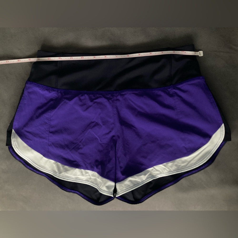 Athleta Running Free colorblock running shorts purple white black XS